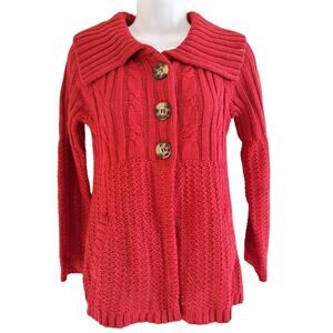 Style & Co Button Up Cable Knit Cardigan Sweater